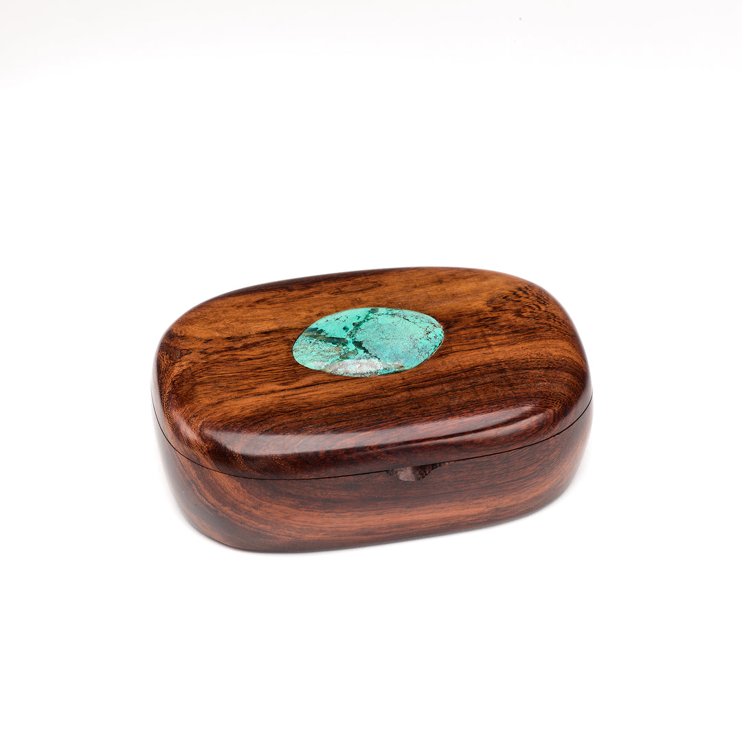 Turquoise Cabochon Ironwood Box