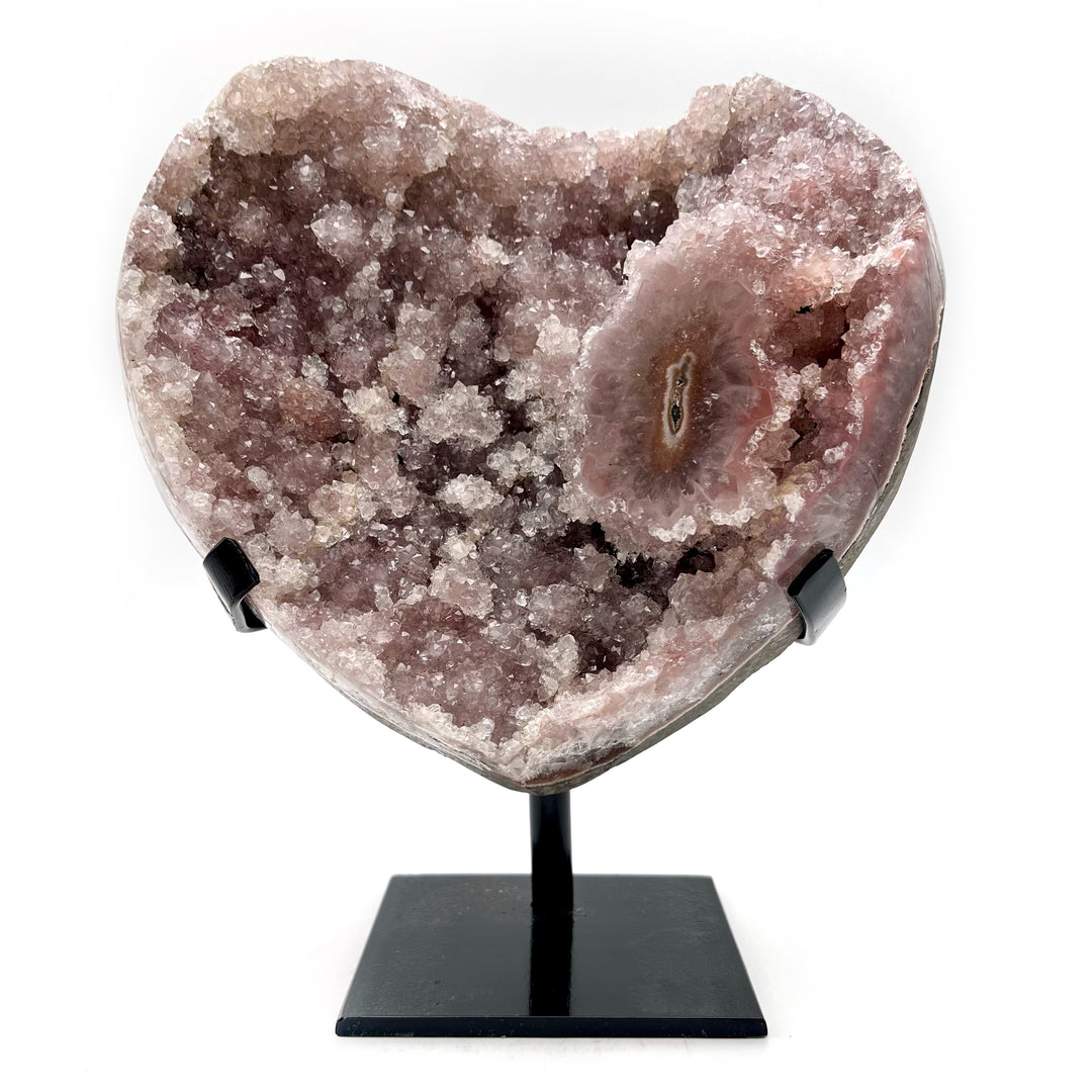 Amethyst Heart on Stand