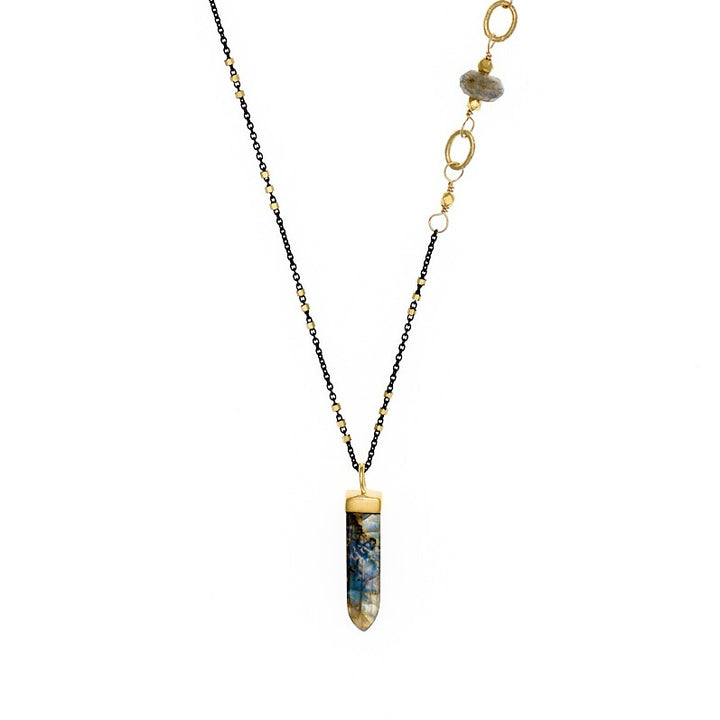 Labradorite Obelisk Necklace