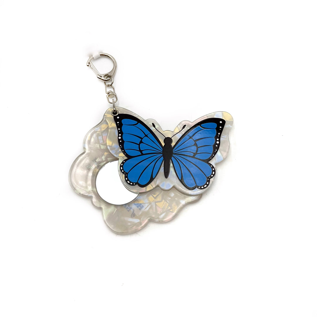 HMNS Blue Morpho Butterfly Mirror Keychain