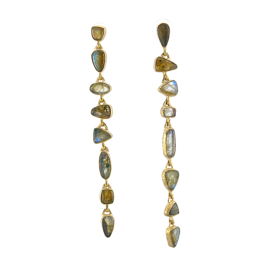 8-Stone Labradorite Drop Earrings