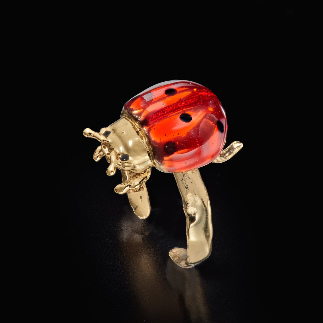 Red Coccinella Ring