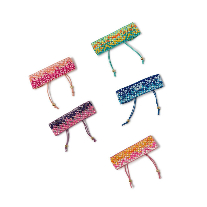 Pixel Color Beaded Bracelet