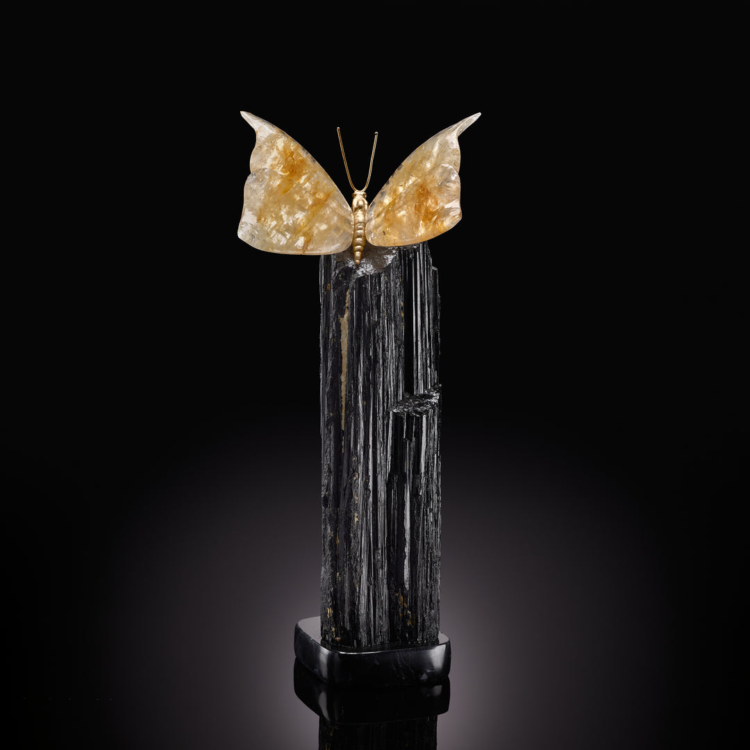 Butterfly Carving on Mineral