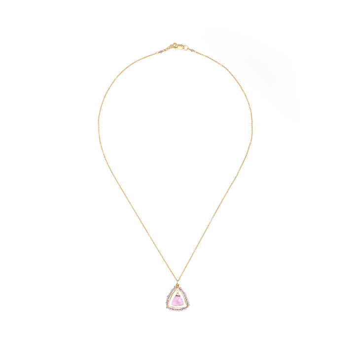 Triangular Amethyst Pendant Necklace