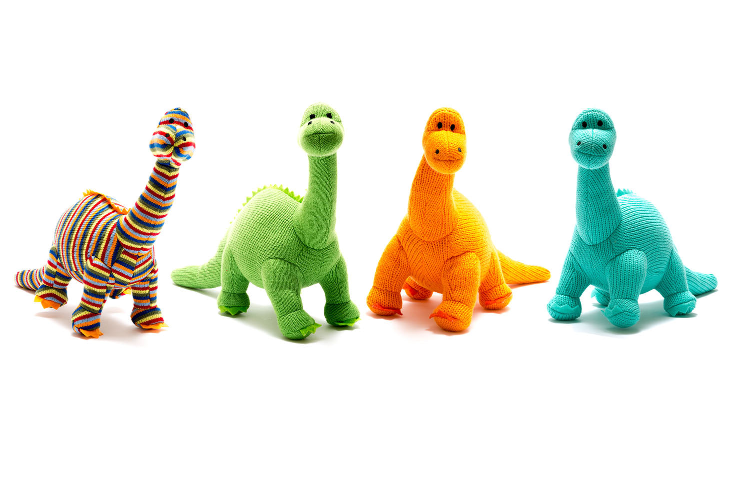 Orange Knitted Diplodocus Orange Plush Toy – Houston Museum of
