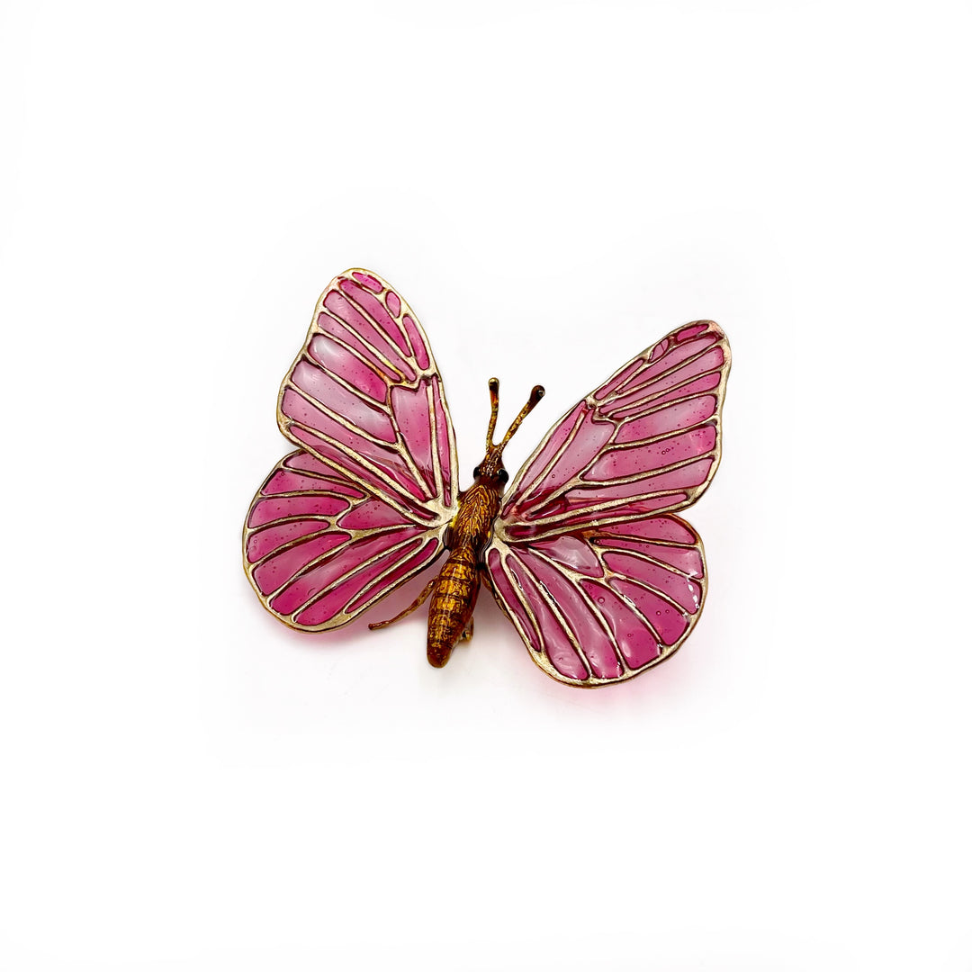 "Farfalla" Rosa Butterfly Brooch, Large