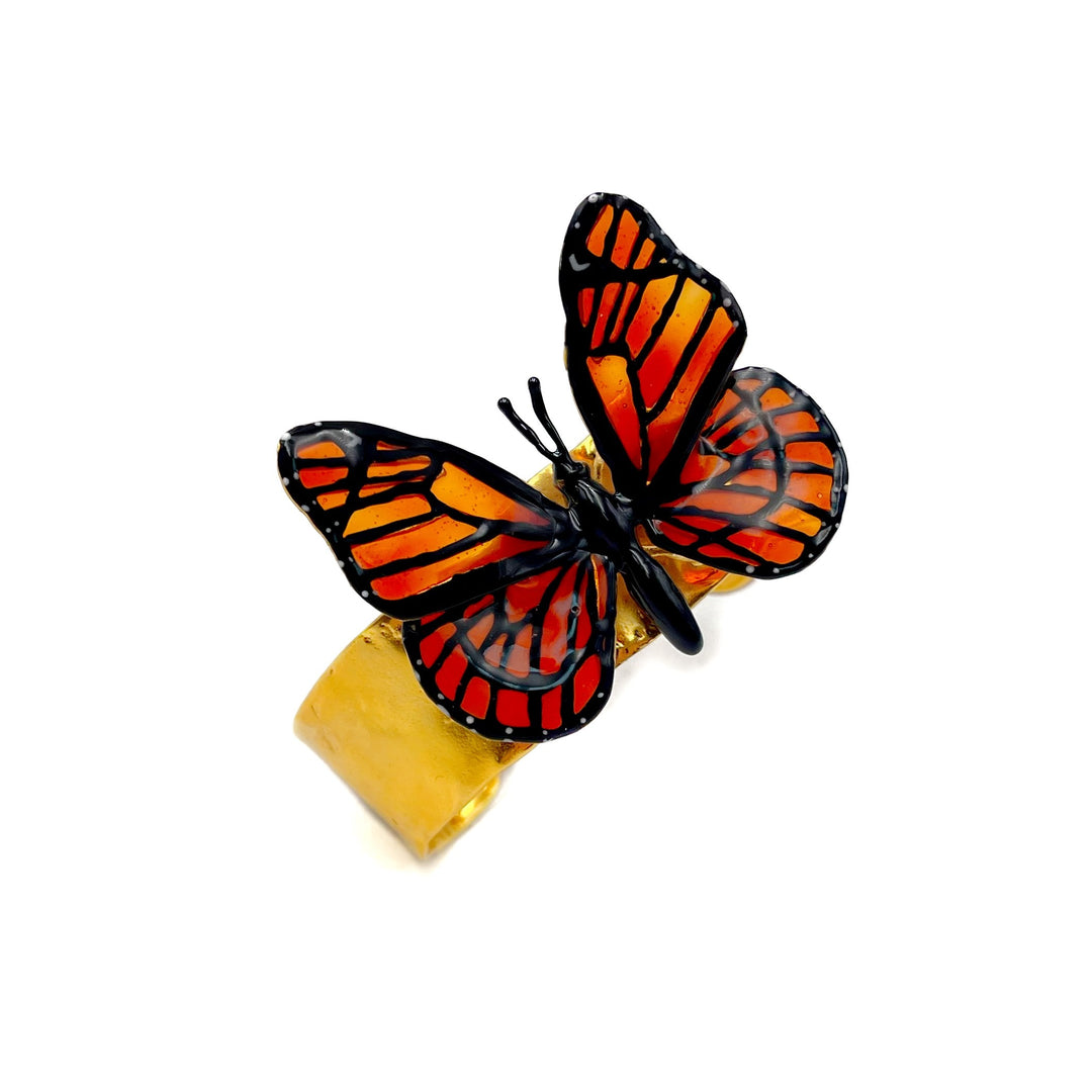 "Farfalla" Monarch Butterfly Bangle, Medium