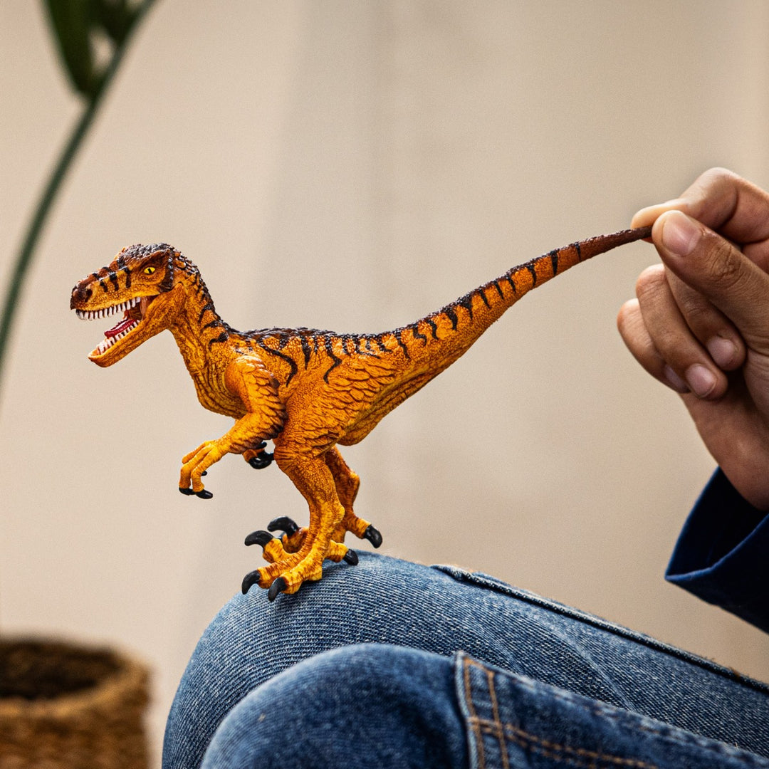 Velociraptor Brown Replica Toy Figure