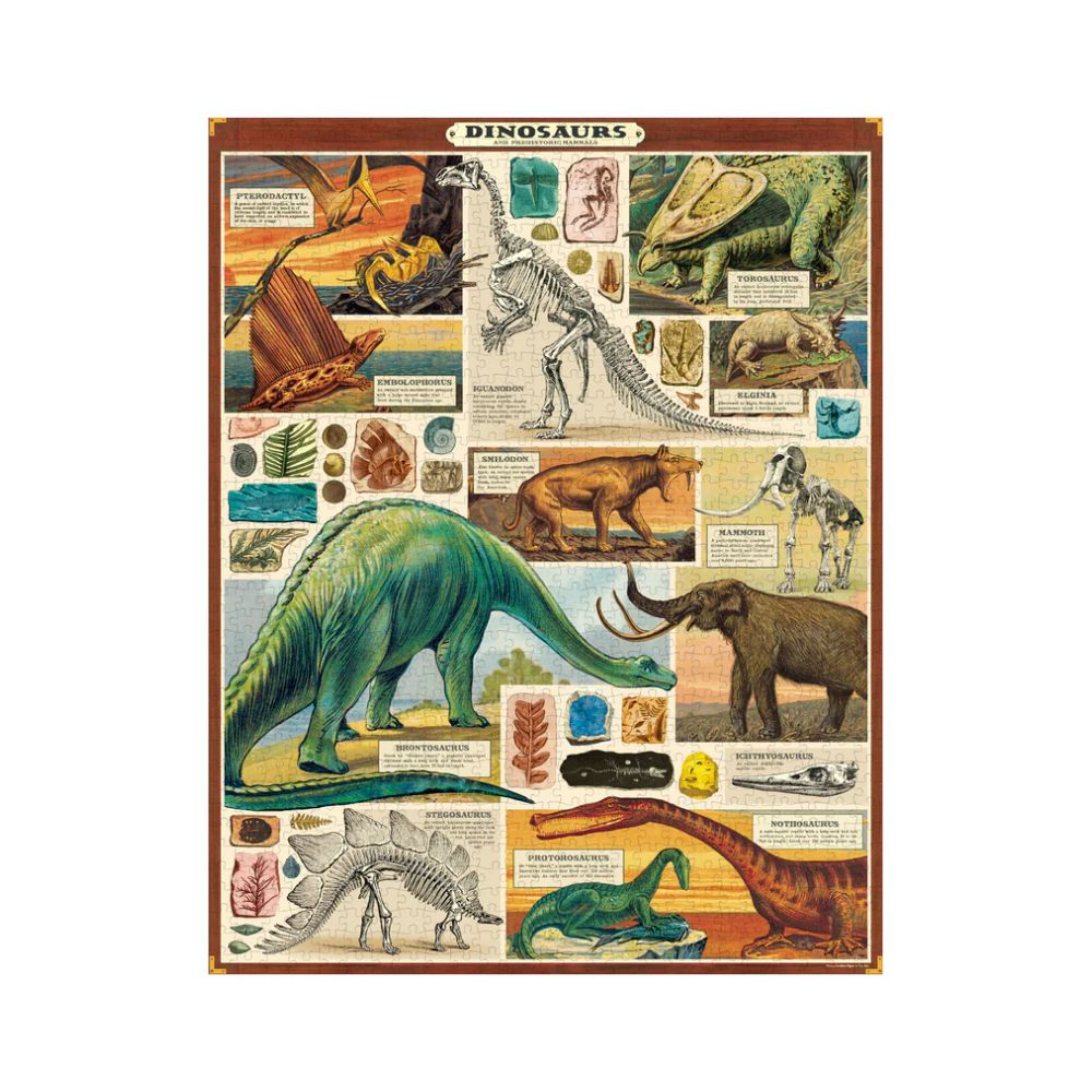 Dinosaurs Vintage Art Puzzle, 1,000 Pieces
