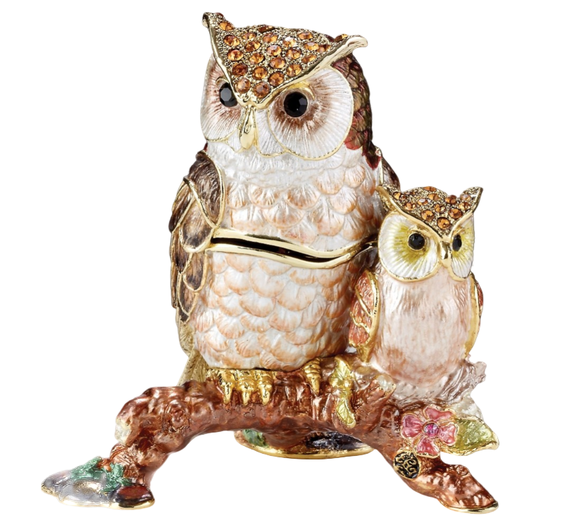 Owl and Baby Trinket Box