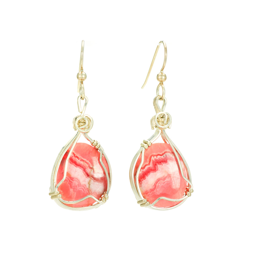 Rhodochrosite Earrings