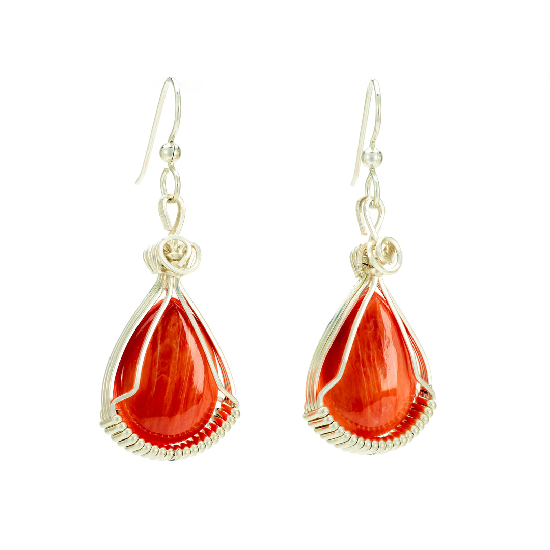 Spiny Oyster Drop Earrings