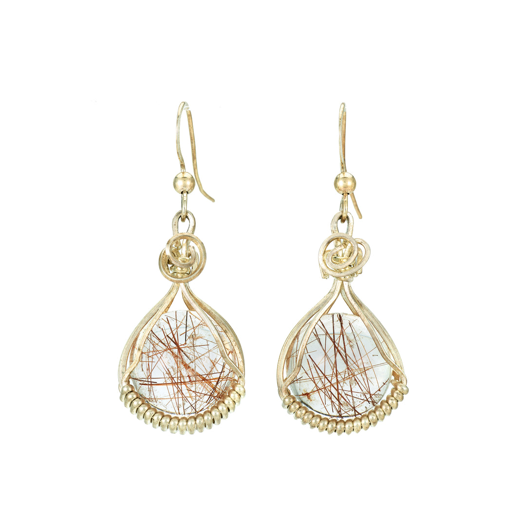 Rutilated Quartz Earrings