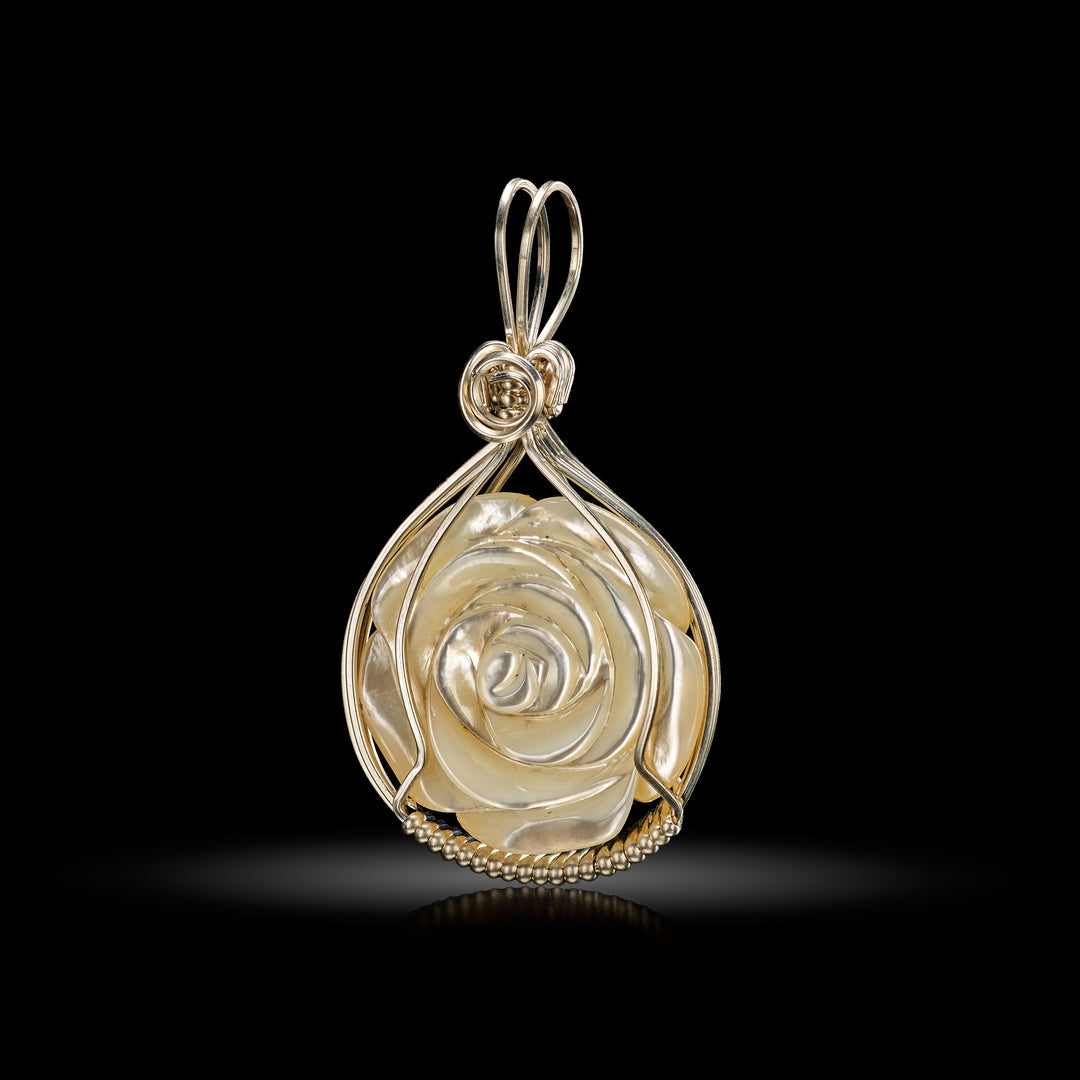 Mother of Pearl Flower Pendant
