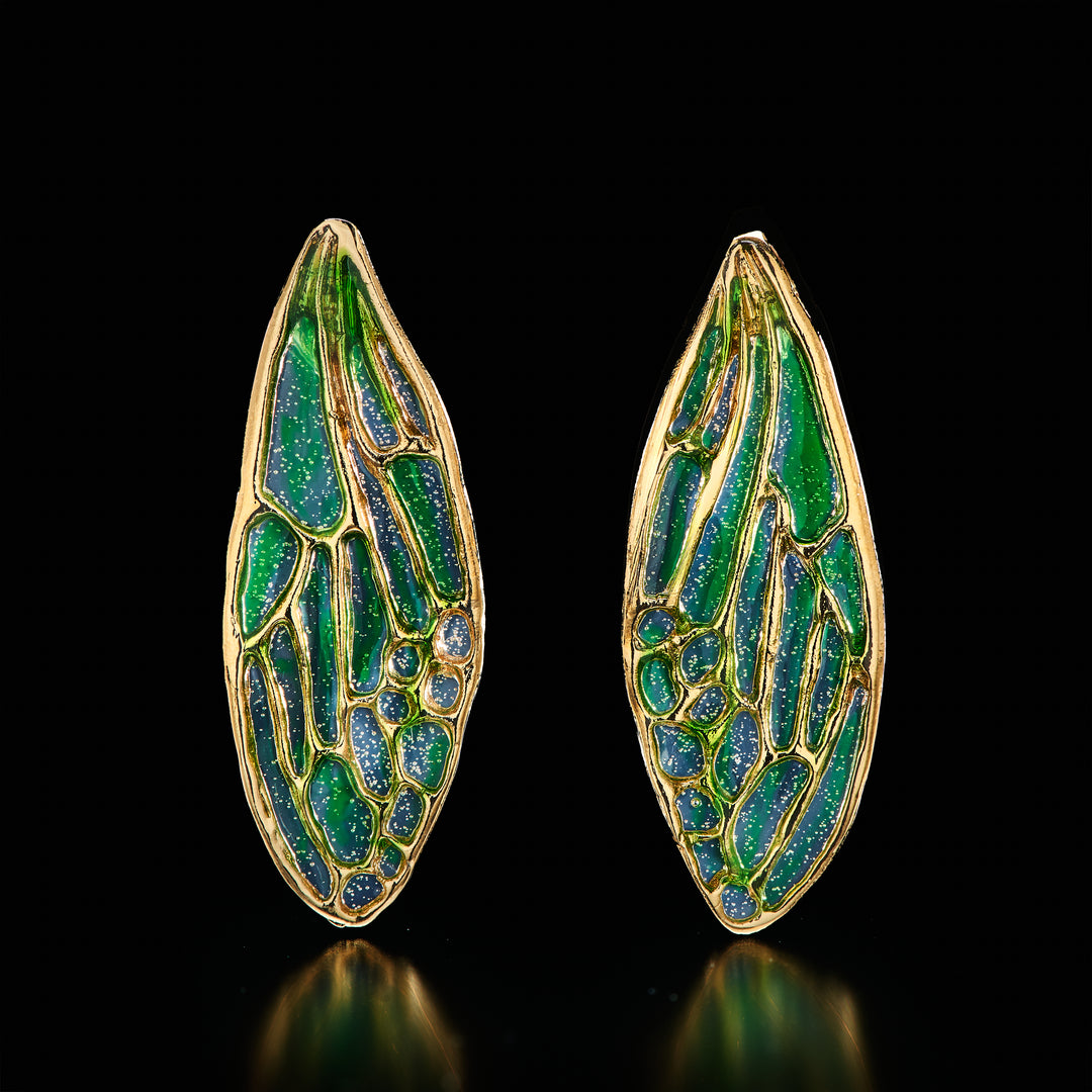 Cantarella Wing Earrings, Green