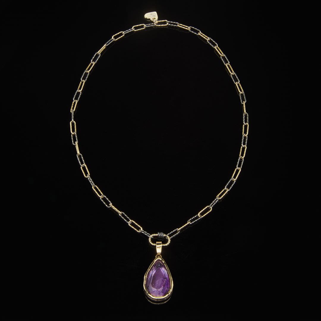 Hand-Carved Amethyst Necklace