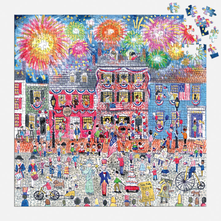 Celebrate the USA Foil Puzzle by Michael Storrings, 500 Pieces