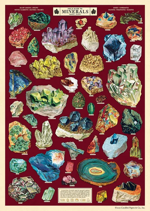 Field Guide to Minerals Poster