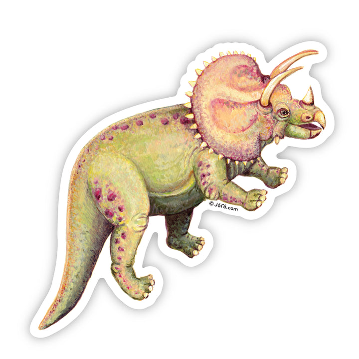 Triceratops Dinosaur Vinyl Sticker