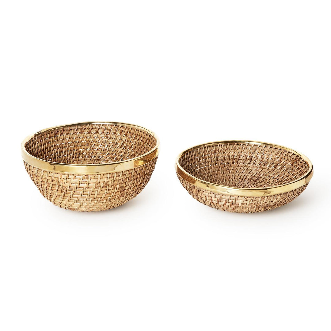 Woven Rattan Bowl, Large