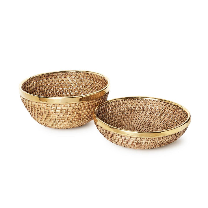 Woven Rattan Bowl, Large