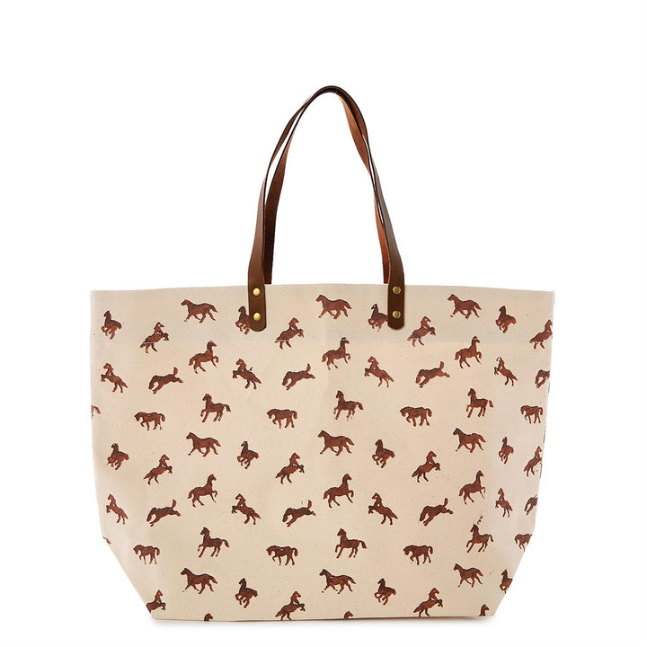 Horse Silhouette Printed Tote Bag
