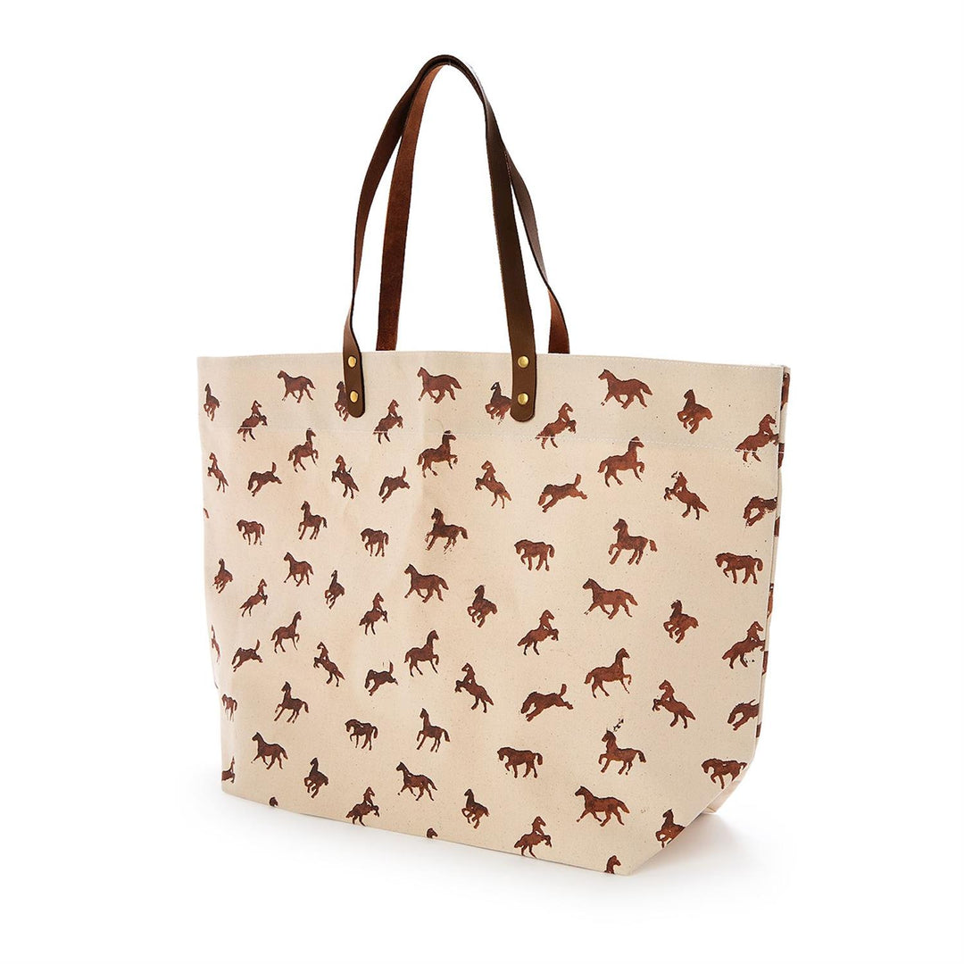 Horse Silhouette Printed Tote Bag