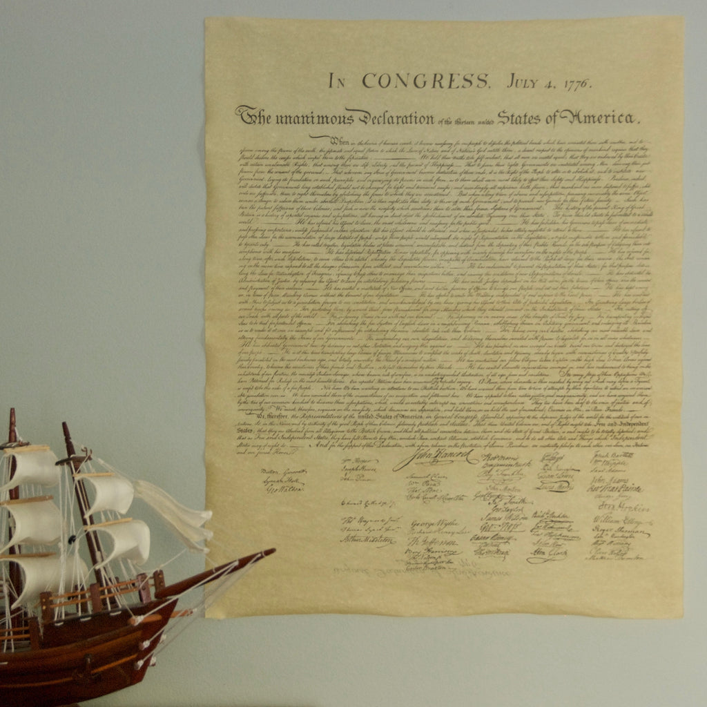 Declaration of Independence Document Full-Sized Reproduction