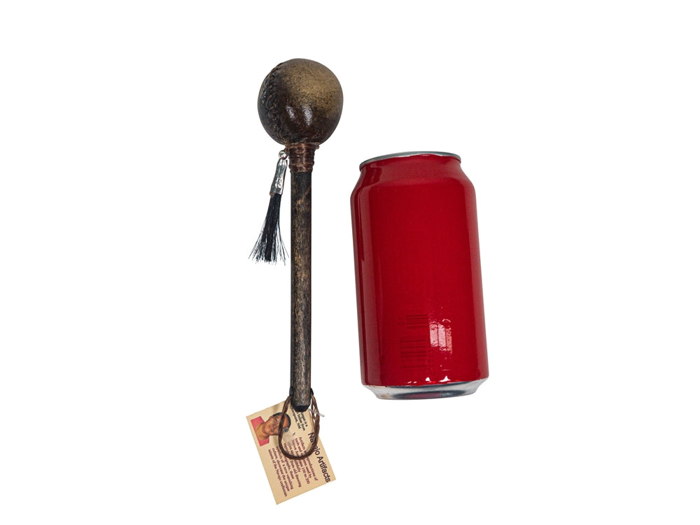 Navajo Rawhide Rattle, Circle Petroglyph