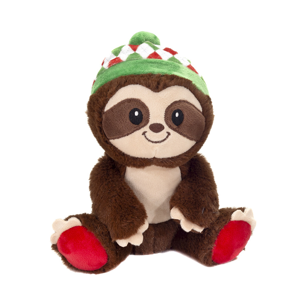 Sloth with Argyle Hat Plush Toy, 8.5 Inches