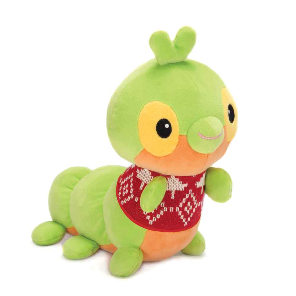 Swallowtail Caterpillar with Ugly Sweater Plush Toy, 10 Inches