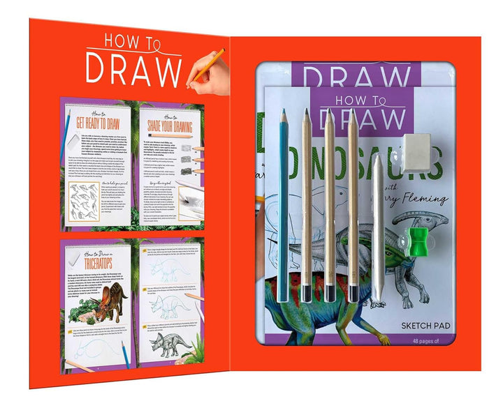 How to Draw Dinosaurs: Book & Kit