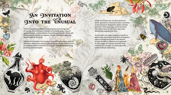Oddities and Curiosities Coloring Book