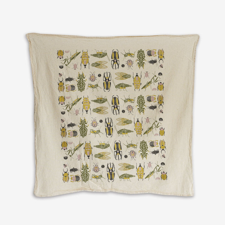 Flour Sack Cotton Tea Towel, Insects & Trees