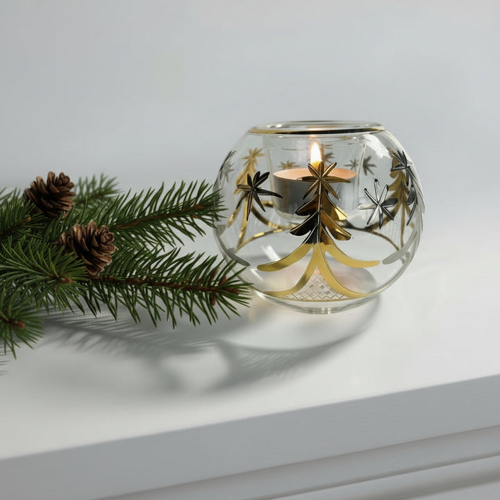 Blown Glass Candle Holder