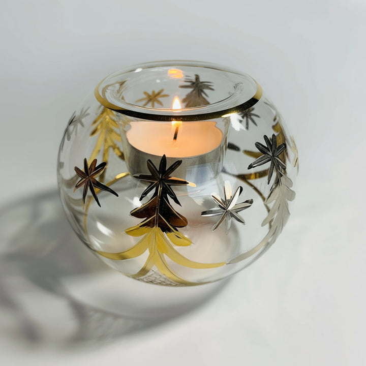 Blown Glass Candle Holder