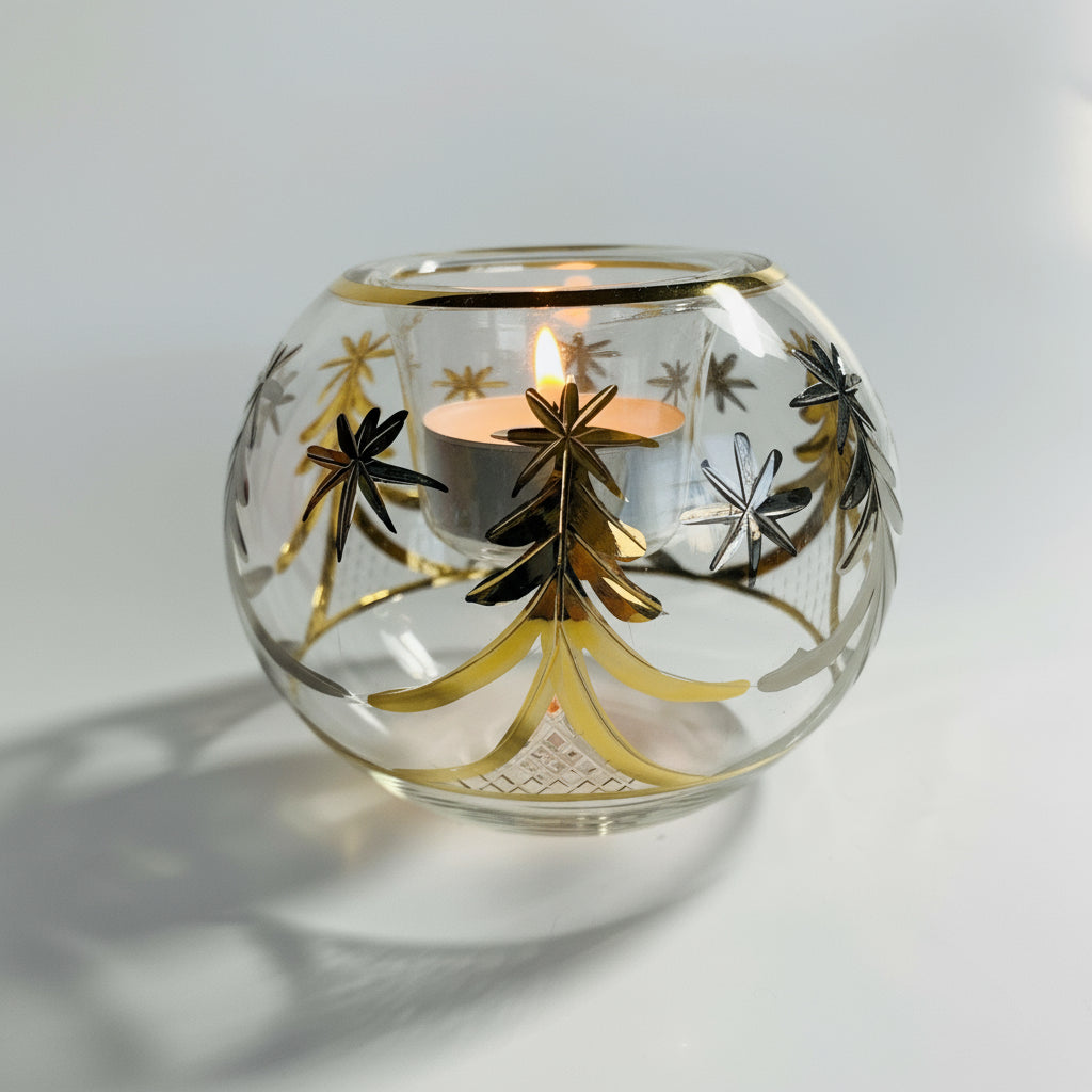 Blown Glass Candle Holder