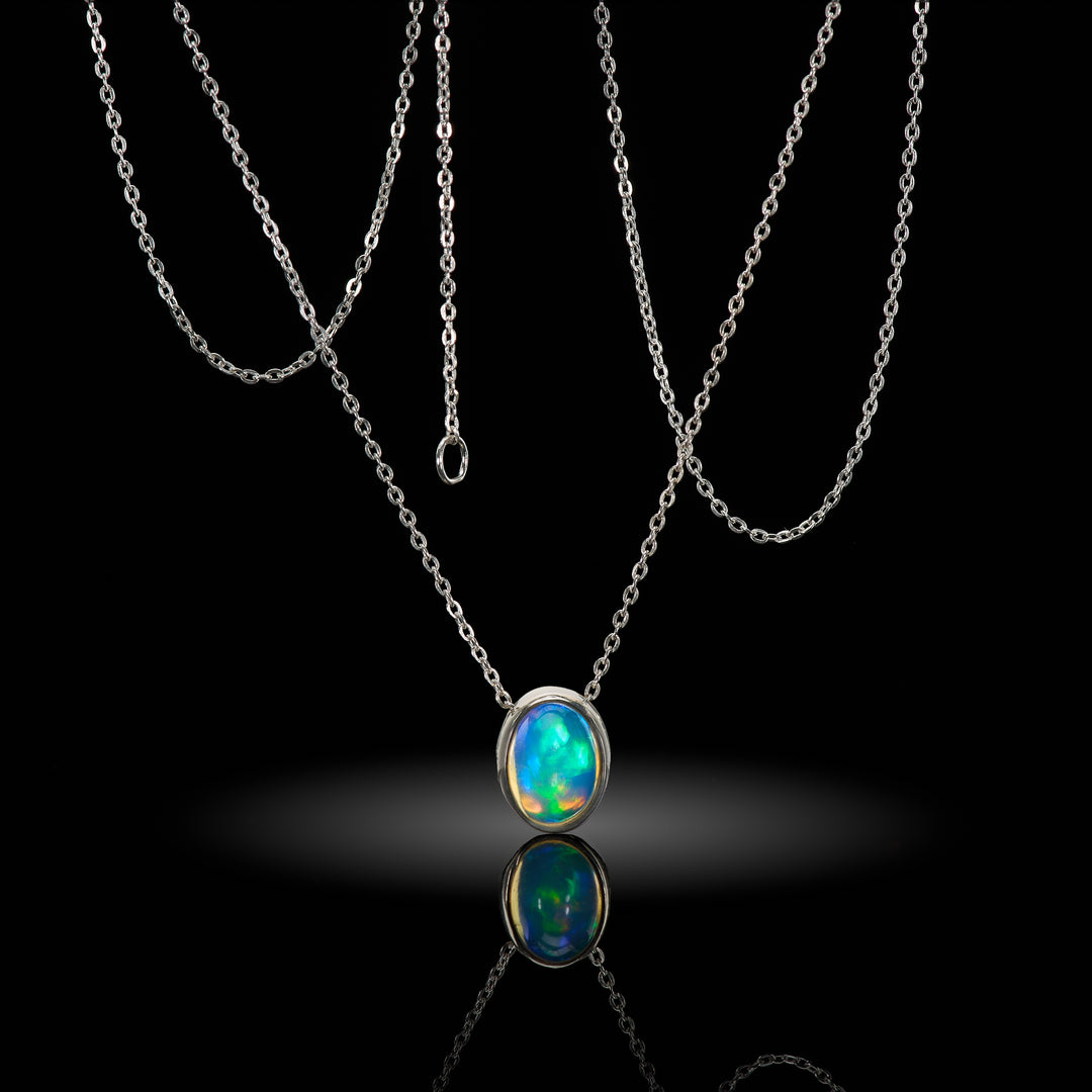 Ethiopian Opal Pendant Necklace