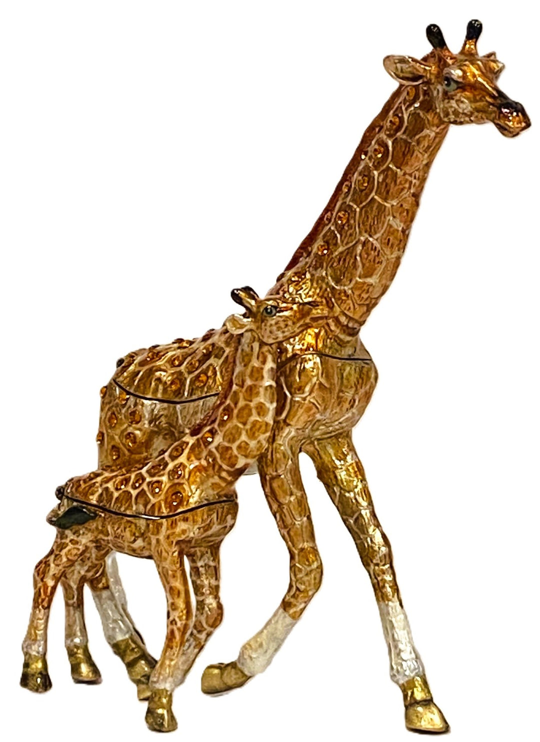 Giraffe Mother and Baby Trinket Box