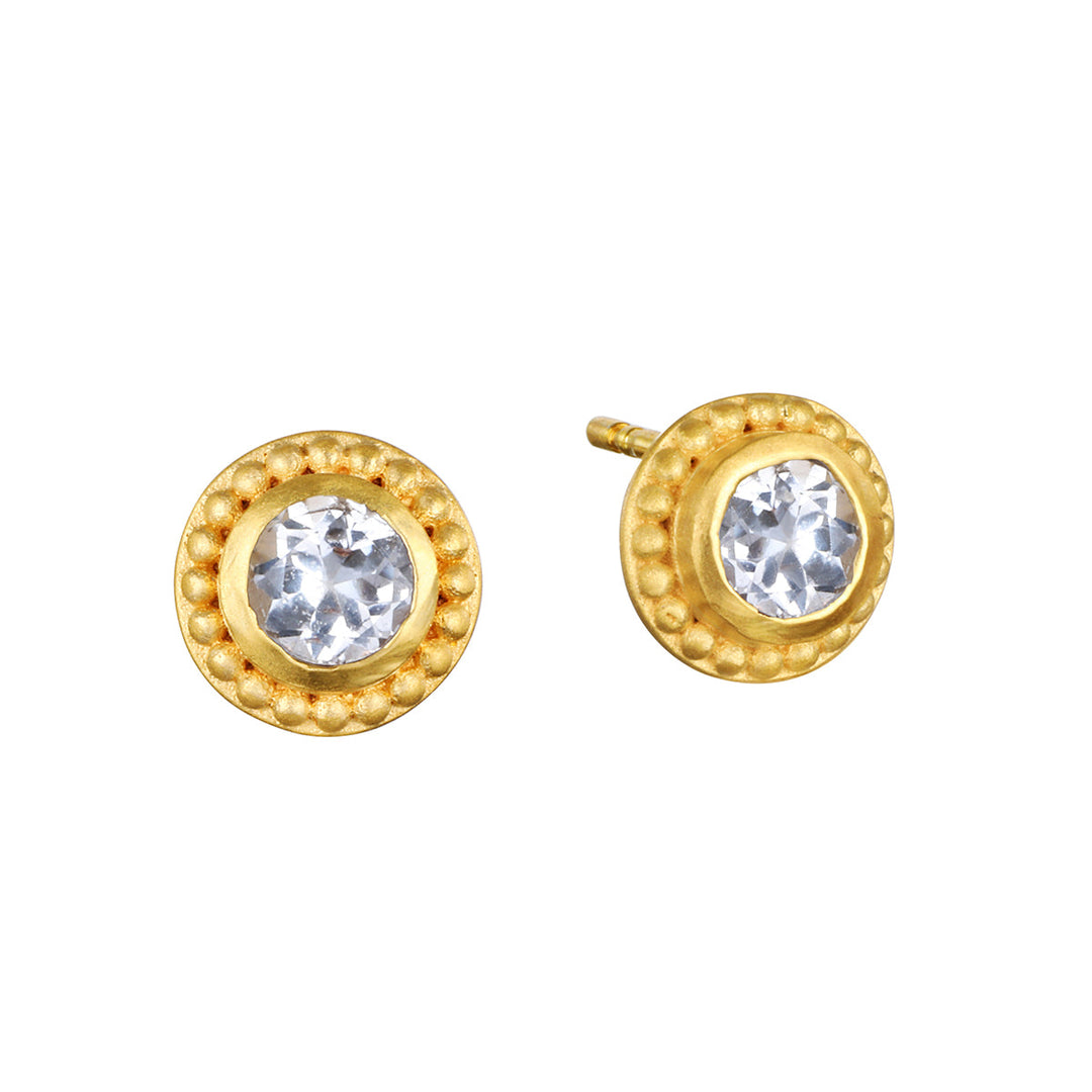 White Topaz Studs