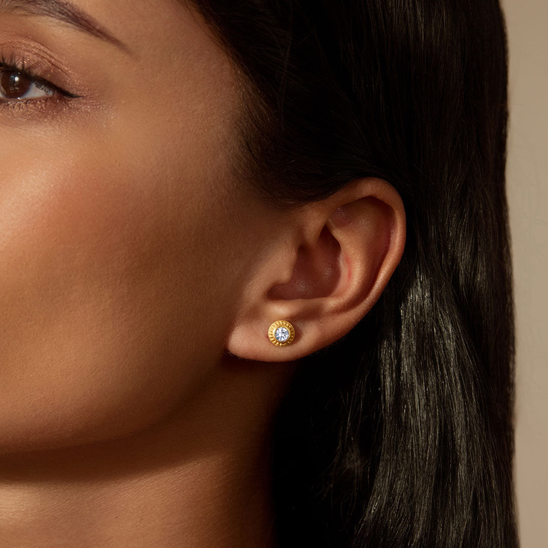 White Topaz Studs