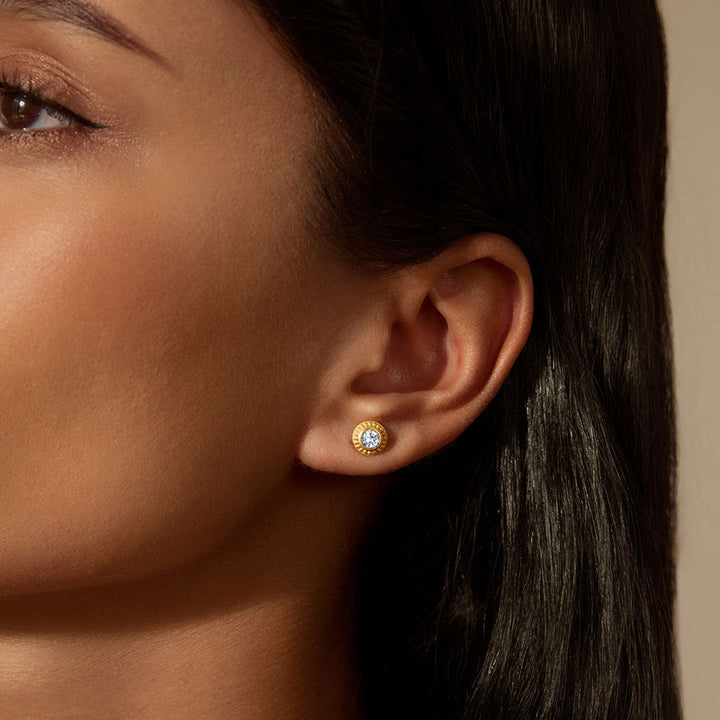 White Topaz Studs