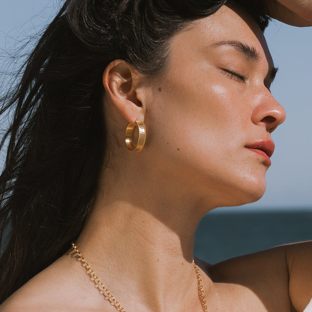 Bold Spirit Gold Hoop Earrgins