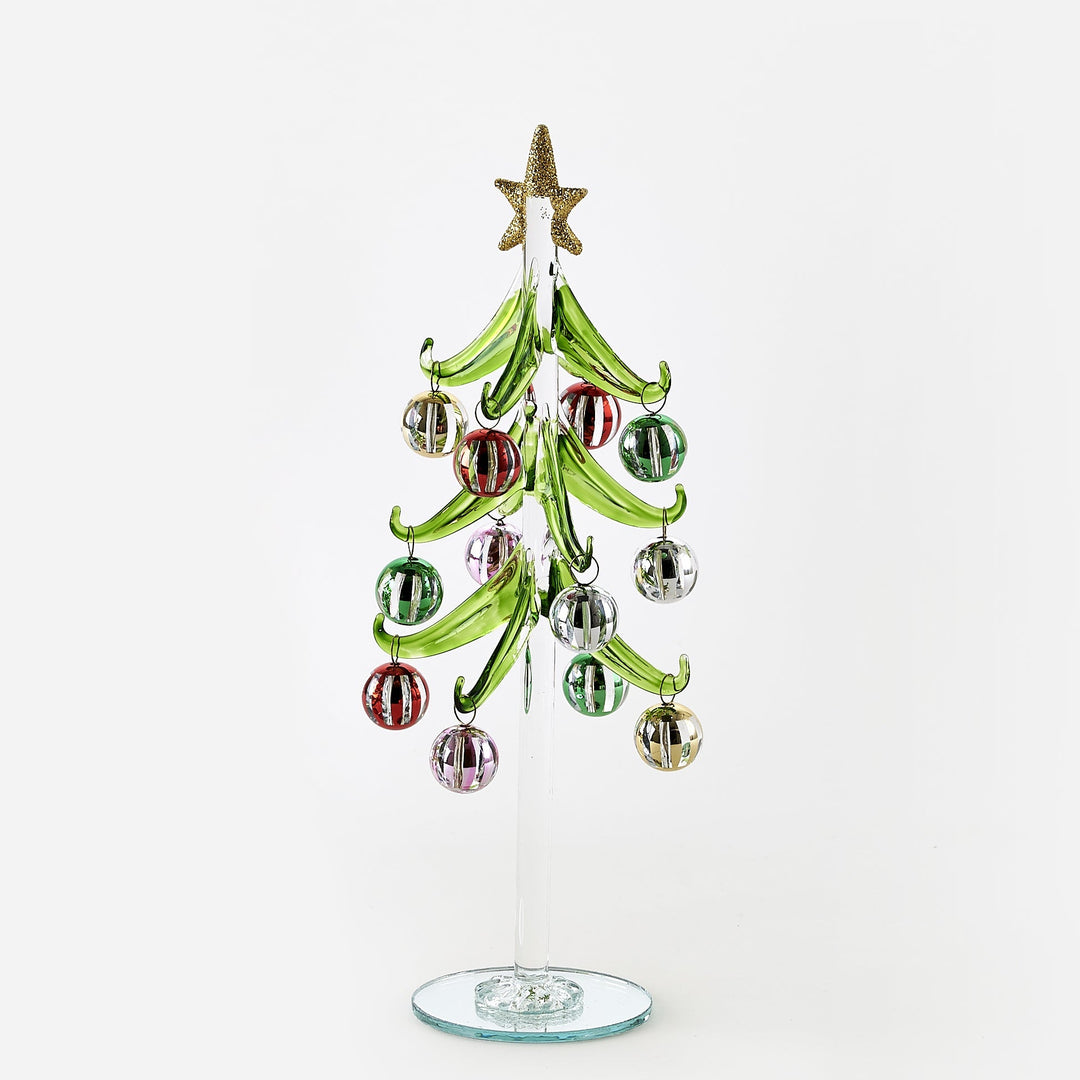 Dangling Multi-Colored Ball Glass Tree