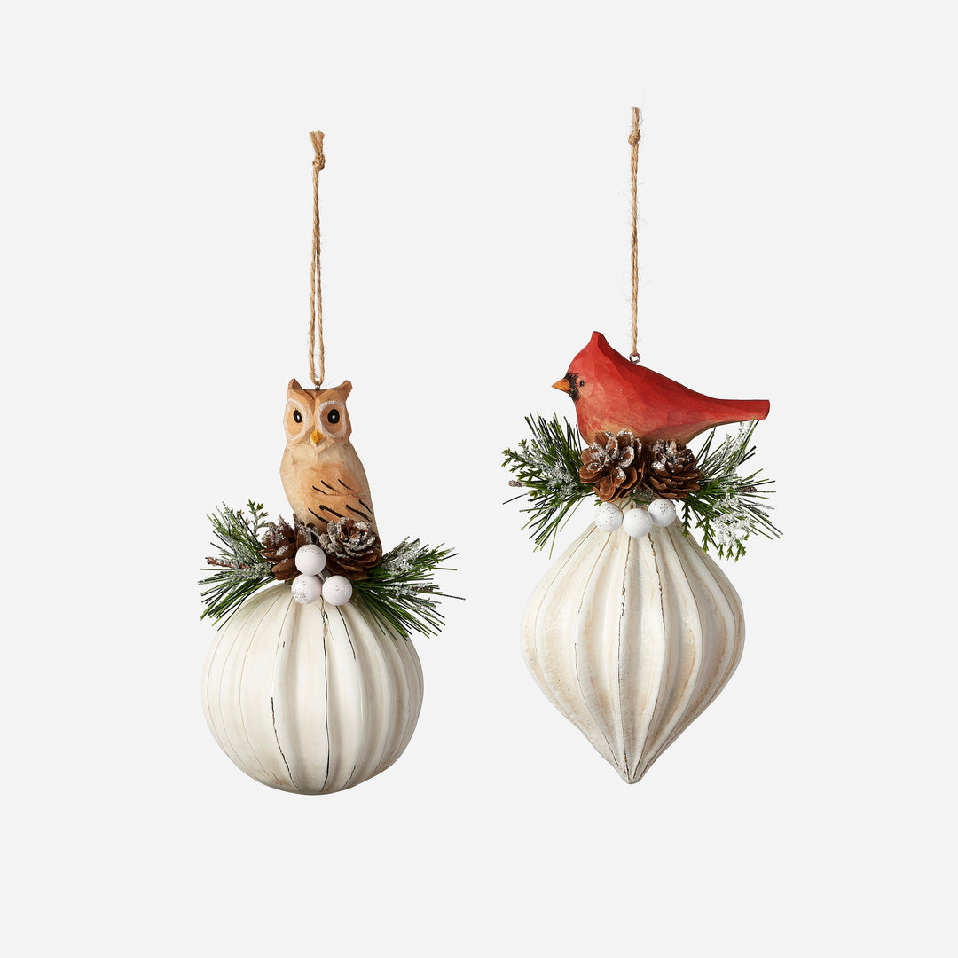 Bird on Ball Ornament