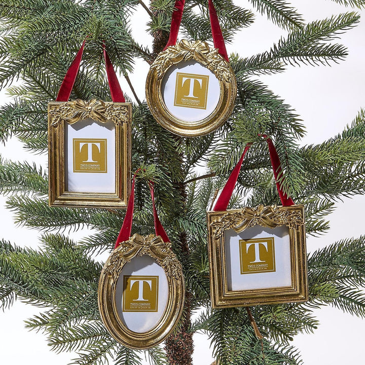 Holly Leaves Photo Frame Ornament