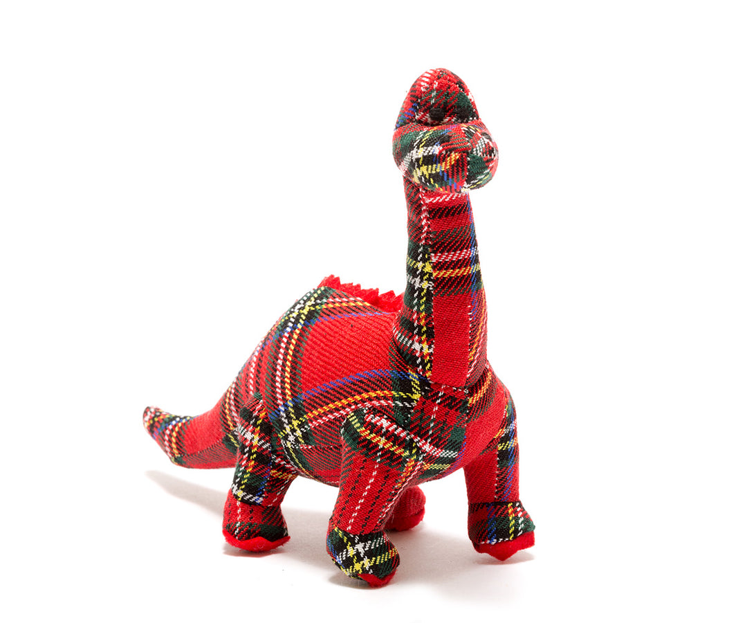Red Tartan Diplodocus Rattle