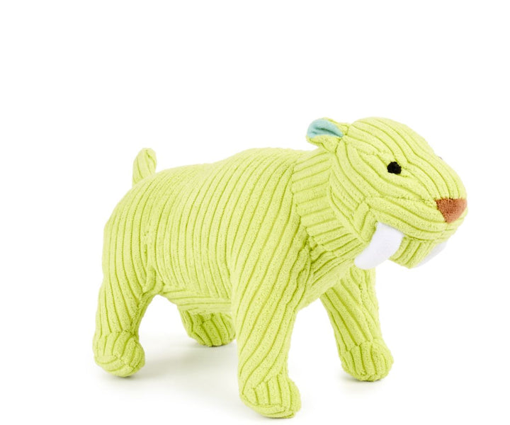 Light Green Corduroy Saber Tooth Plush Toy, Small