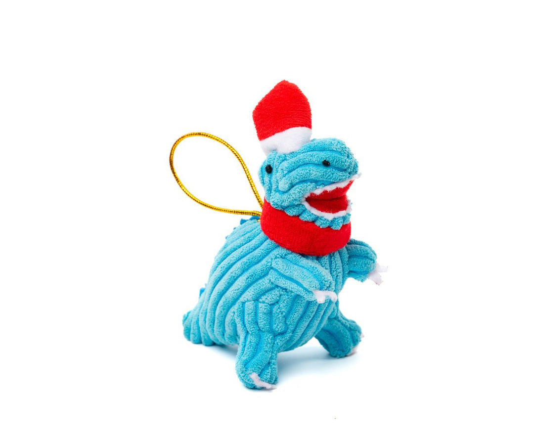 Blue Corduroy T. rex Ornament